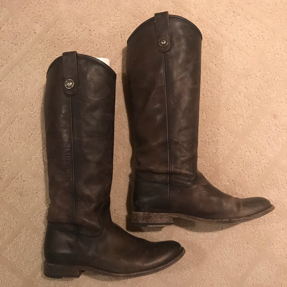 Frye Melissa Button Boots - Slate, rugged